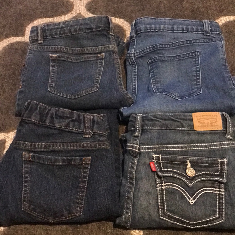 4 pair of jeans (3) 10 1/2 plus , (1) 10 plus